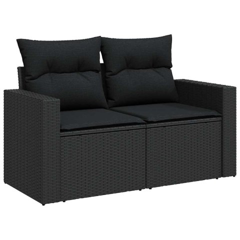 Zestaw Sof na Ogród 9 pcs Czarny polirattan