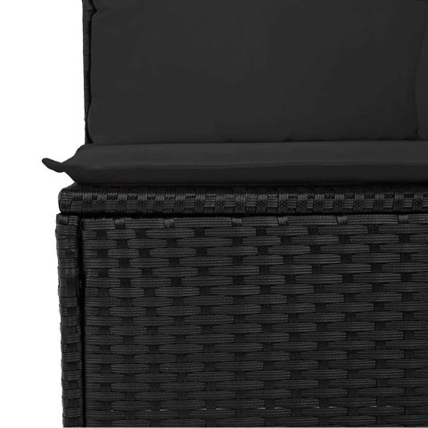 Zestaw Sof na Ogród 9 pcs Czarny polirattan