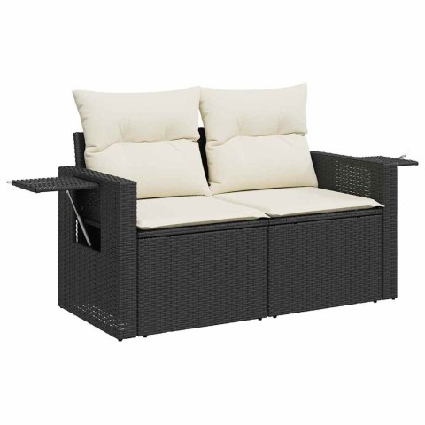 Zestaw Sof na Ogród 12 pcs Czarny polirattan