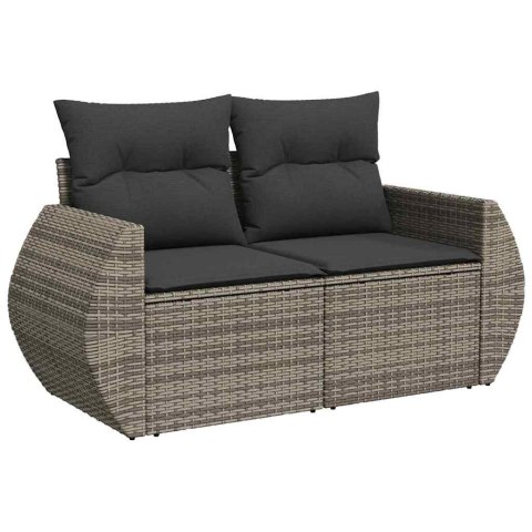Zestaw Sof na Ogród 12 pcs Szary polirattan