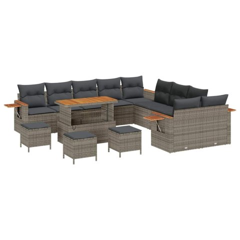 Zestaw Sof na Ogród z poduszką 14 pcs Szary