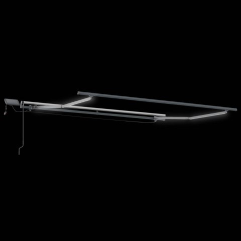 Markiza zwijana Ze LED Lights Czerwony 350 x 250 cm tkanina