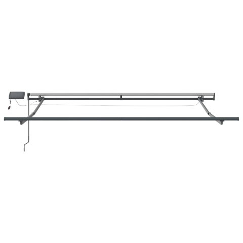 Markiza zwijana Ze LED Lights Czerwony 350 x 250 cm tkanina