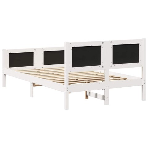 Ramka łóżka Jasnoszary 135 x 190 cm Lite drewno sosnowe