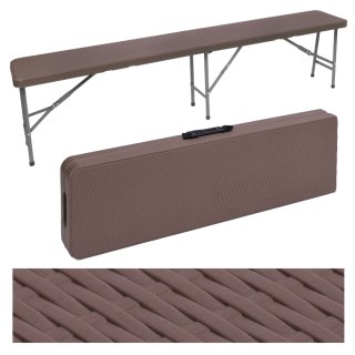 Składana ławka cateringowa RATTAN brązowa