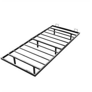 Designerskie łóżko z podświetleniem LED 90x200, czarna stal