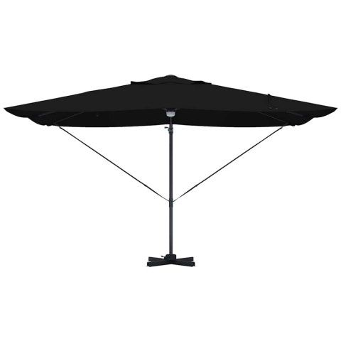 Parasol plażowy Czarny 351 x 250 x 253 cm Poliester i aluminium