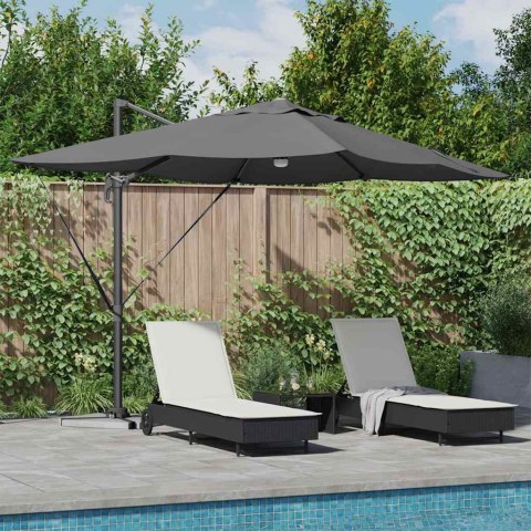Parasol plażowy Ze LED Lights Antracyt 351 x 250 x 253 cm