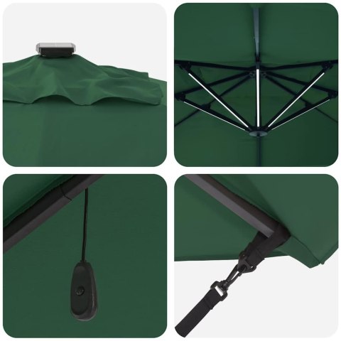 Parasol plażowy Ze LED Lights Zielony 352 x 251 x 265 cm