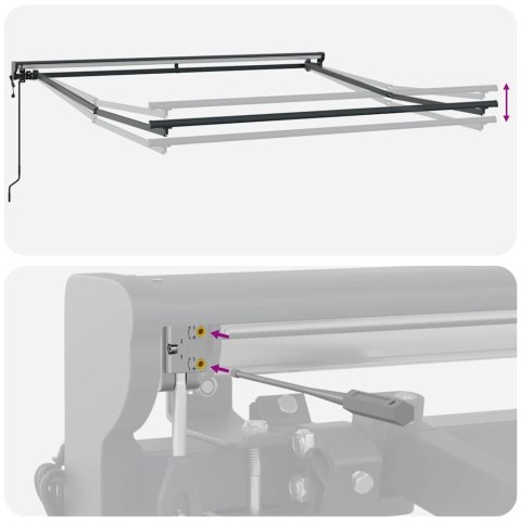 Rama markizy Antracyt 3 x 2,5 m Stal malowana proszkowo