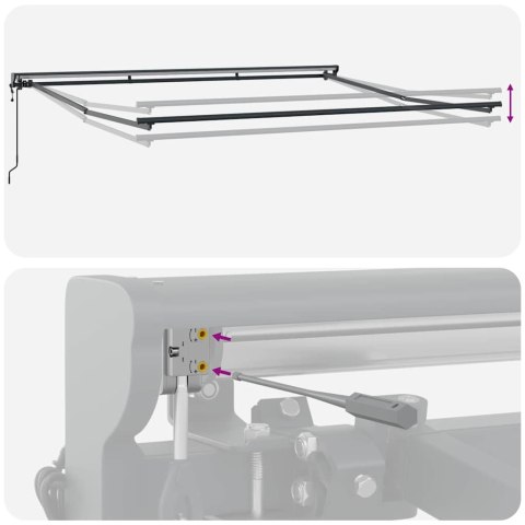 Rama markizy Antracyt 4 × 3 m Stal malowana proszkowo