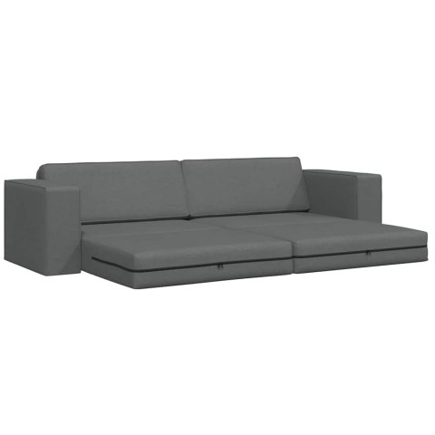 Sofa Bed Ciemnoszary 245 x 78 x 77 cm tkanina