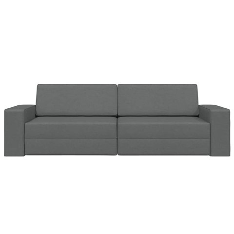 Sofa Bed Ciemnoszary 245 x 78 x 77 cm tkanina