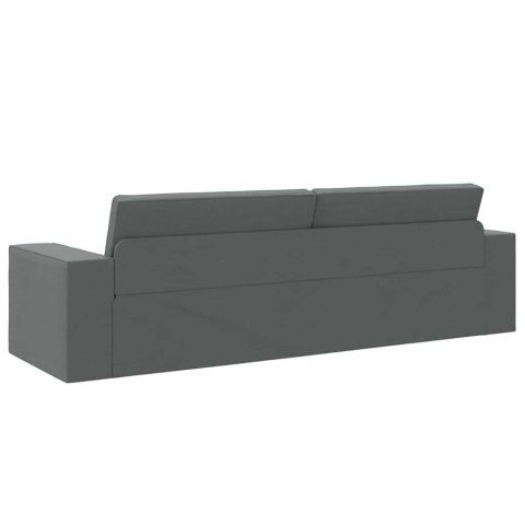 Sofa Bed Ciemnoszary 245 x 78 x 77 cm tkanina