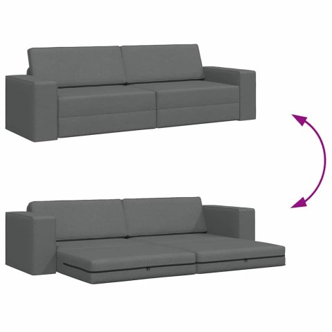 Sofa Bed Ciemnoszary 245 x 78 x 77 cm tkanina
