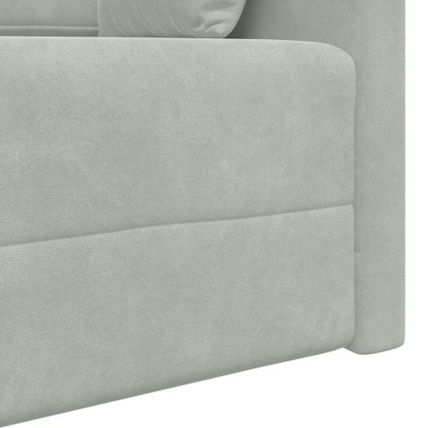 Sofa podłogowa z funkcją spania Jasnoszary 213 x 70 x 77 cm