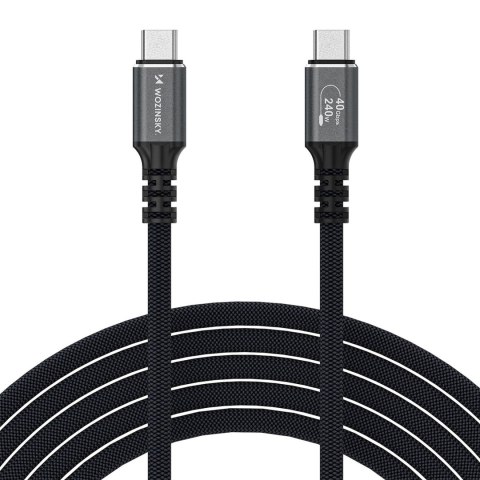 Kabel przewód USB-C Thunderbolt 4 240W 2m 4K - czarny