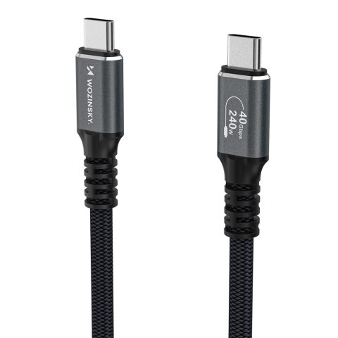 Kabel przewód USB-C Thunderbolt 4 240W 2m 4K - czarny