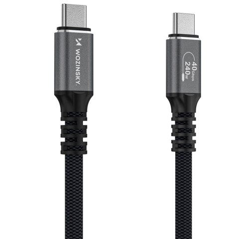 Kabel przewód USB-C Thunderbolt 4 240W 2m 4K - czarny