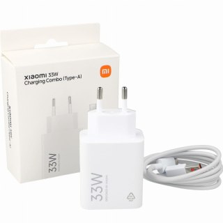 Ładowarka sieciowa USB-A 33W z kablem USB-C - biała