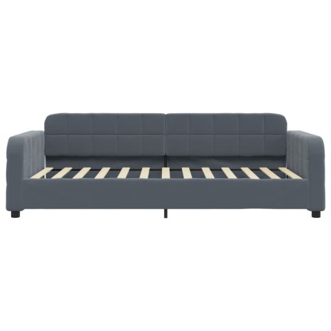 Sofa z materacem do spania, ciemnoszara, 80x200 cm, aksamit