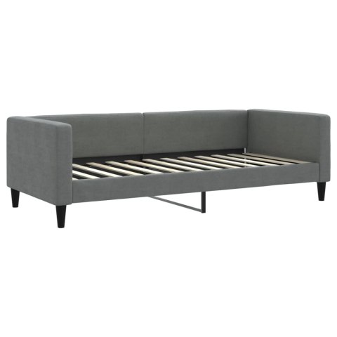 Sofa z materacem do spania, ciemnoszara, 90x200 cm, tkanina