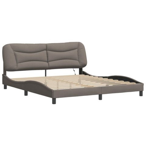 Rama łóżka z LED bez materaca Hvar Taupe 180x200 cm Tkanina