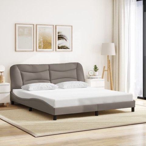Rama łóżka z LED bez materaca Hvar Taupe 180x200 cm Tkanina