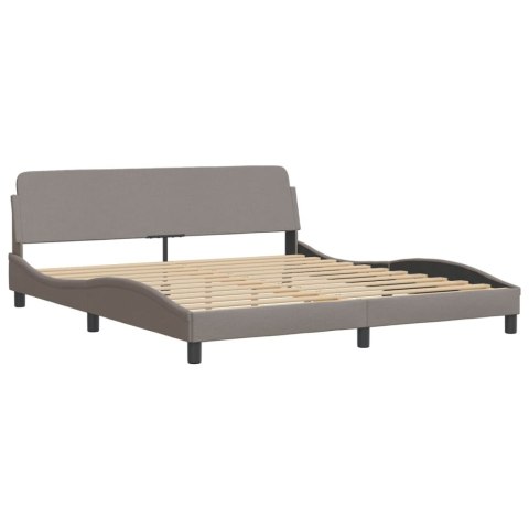 Rama łóżka z LED bez materaca Hvar Taupe 180x200 cm Tkanina