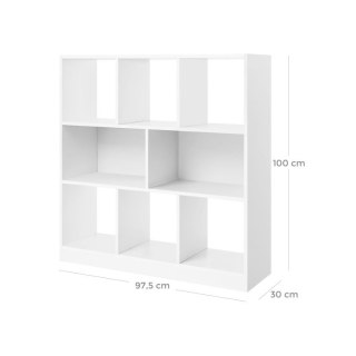 Regał na książki VASAGLE biały 97,5x30x100 cm nowoczesny
