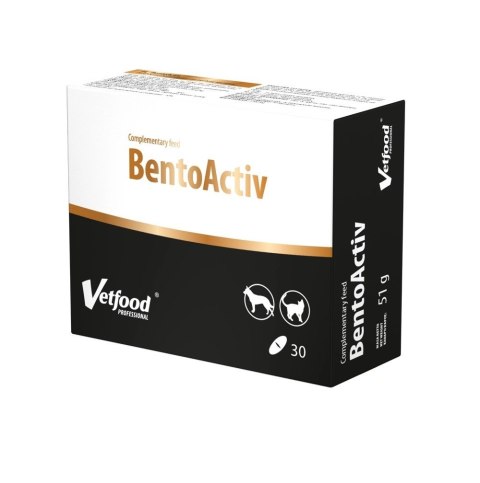 VetFood BentoActiv biegunka i niestrawność dla psa i kota 30 kapsułek