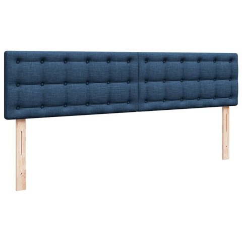 Łóżko Ottoman z materacem i LED, niebieski, 180x200cm, tkanina