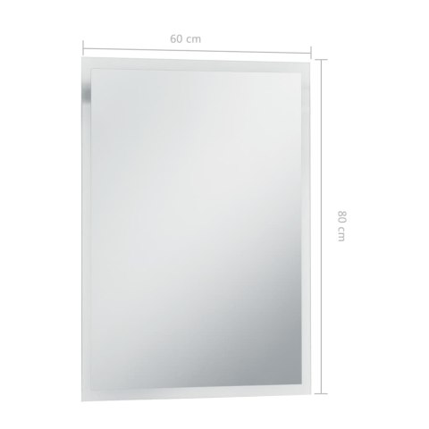 Ścienne lustro łazienkowe z LED, 60 x 80 cm