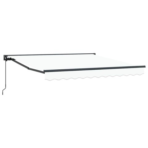 Markiza zwijana Biały 300 x 250 cm Poliester i Metal