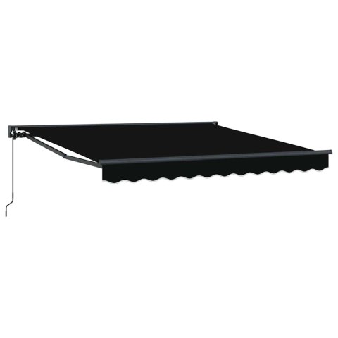 Markiza zwijana Czarny 300 x 250 cm Poliester i Metal