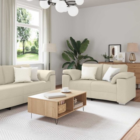 Sofa 3 pcs Ciemna zieleń Tkanina lniana