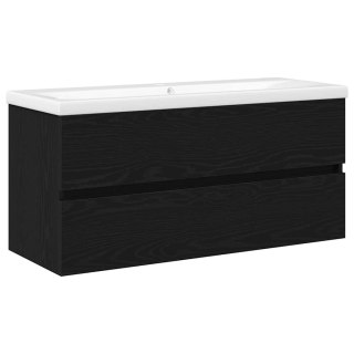 Szafka pod umywalkę z drzwiami Czarny dąb 100 x 39 x 62 cm