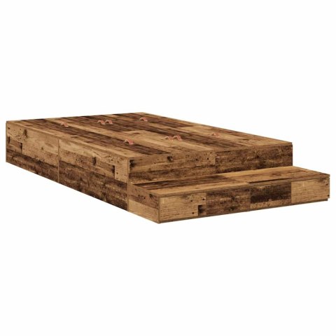 Rama łóżka z miejscem na przechowywanie Stare drewno 120 cm