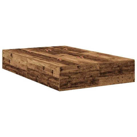Rama łóżka z miejscem na przechowywanie Stare drewno 120 cm