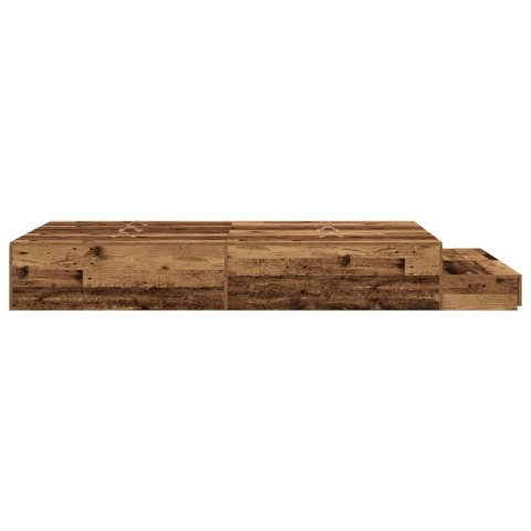 Rama łóżka z miejscem na przechowywanie Stare drewno 120 cm