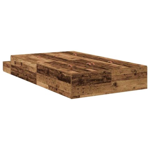 Rama łóżka z miejscem na przechowywanie Stare drewno 120 cm