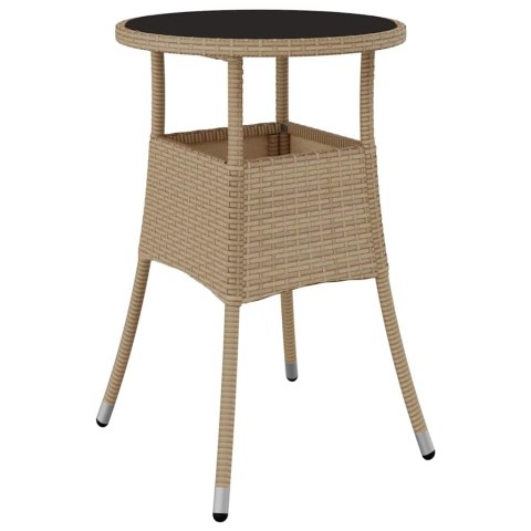 Zestaw do jadalni w ogrodzie 5 pcs Beżowy Polirattan