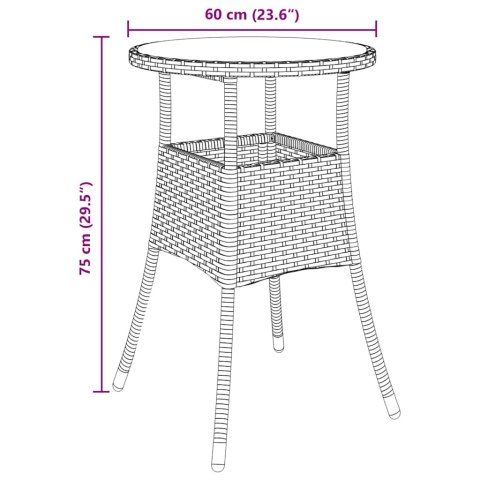 Zestaw do jadalni w ogrodzie 5 pcs Beżowy polirattan