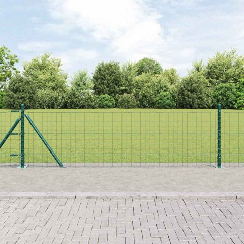 Ogrodzenie z słupkiem Zielony 0,6 x 50 m Stal i PVC