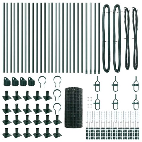 Ogrodzenie z słupkiem Zielony 0,6 x 50 m Stal i PVC