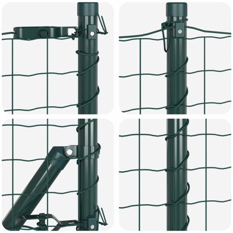 Ogrodzenie z słupkiem Zielony 0,6 x 50 m Stal i PVC