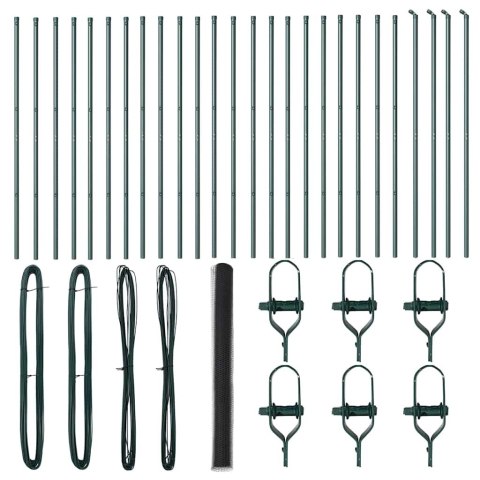 Słupek ogrodzeniowy. Szary 50 x 1,6 m (siatka 36 mm) Stal i PVC