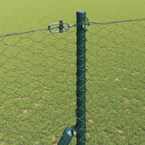 Słupek ogrodzeniowy. Szary 50 x 1,6 m (siatka 36 mm) Stal i PVC
