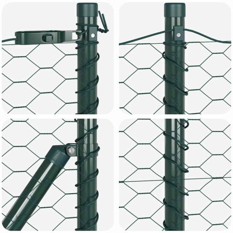 Słupek ogrodzeniowy. Zielony 100 x 0,5 m (siatka 36 mm)