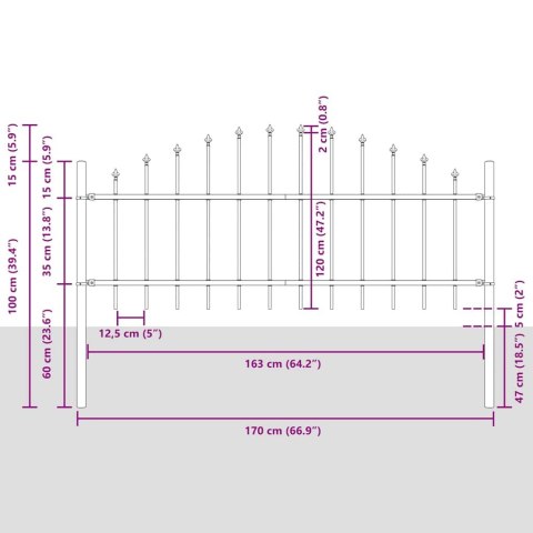 Ogrodzenie Ogrodowe 6 pcs Biały 170 x 140 cm